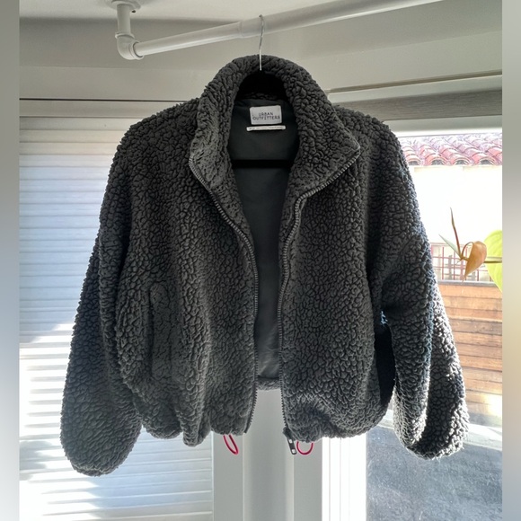 Urban Outfitters Gray Sherpa Jacket - Picture 1 of 4